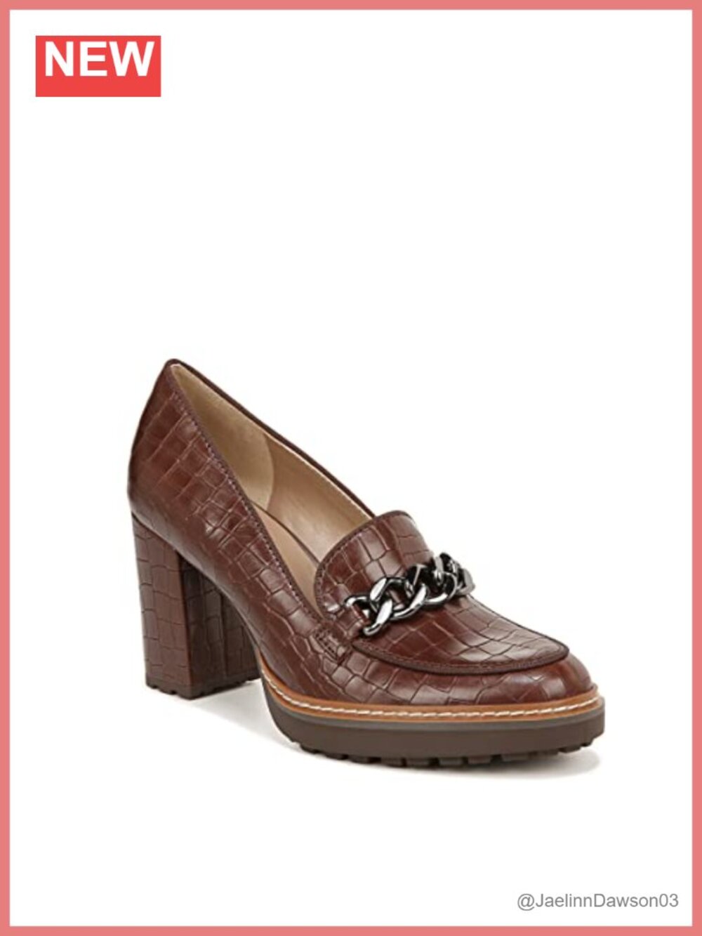 Leather Slip-On Platform Moc with Lug Sole Heeled Loafer